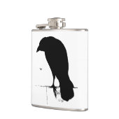 Vintage Raven Silhouette Retro Gothic Ravens Crow Heupfles (Links)