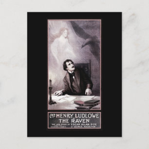 Vintage Raven Theatrical Briefkaart