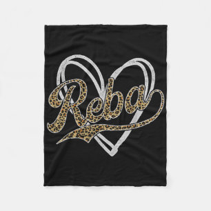 Vintage Reba naam retro stijl 70s 80s eerste voor Fleece Deken