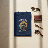 Vintage Rebel Biker Dog T-Shirt