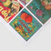 Vintage reclameetiketten tissuepapier (Detail)