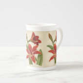 Vintage Red Amaryllis Christmas Cadeau Mug (Devant droit)