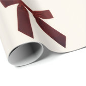 Vintage Red Bow Wrapping Paper Cadeaupapier (Rol Hoek)