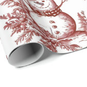 Vintage Red Christmas Cadeaupapier (Rol Hoek)