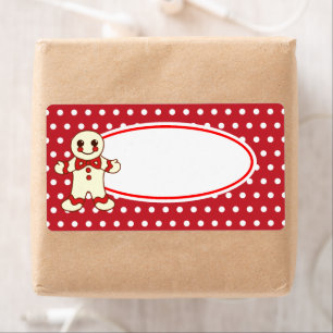 Vintage Red Christmas Cookie Étiquettes