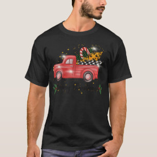 Vintage Red Truck with Christmas Trees and fitness T-shirt