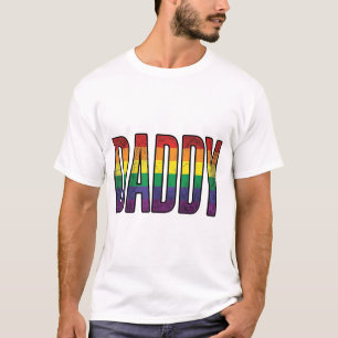 Vintage Regenboog Daddy Pride Typografie T-Shirt_1 T-shirt