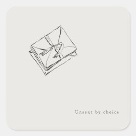 Vintage Regency Dark Academia Correspondence Vierkante Sticker