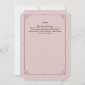 Vintage Regency Dusty Rose Mariage Invitations (Dos)