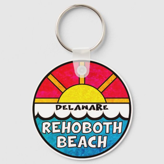Vintage Rehoboth Beach, DELAWARE Keychain (Voorkant)