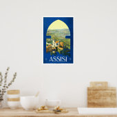 Vintage-reis, Assisi Poster (Keuken)