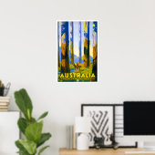 Vintage-reis, Australië Poster (Thuiskantoor)