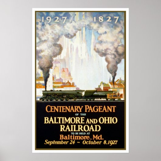 Vintage-reis, Baltimore en Ohio Poster (Voorkant)