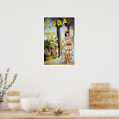 Vintage-reis, Cuba Poster (Keuken)