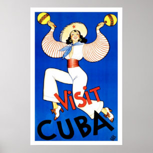Vintage-reis, Cuba Poster