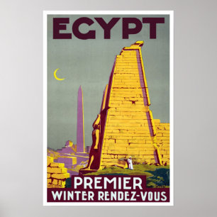 Vintage-reis, Egypte Poster
