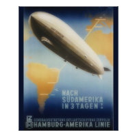Vintage reis - Graf Zeppelin Poster