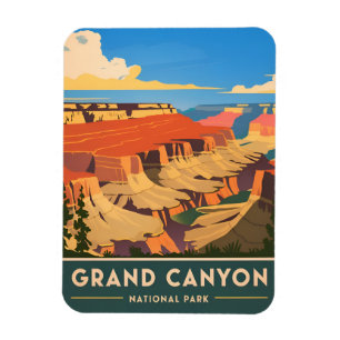 Vintage Reis Grand Canyon National Park Retro Magneet