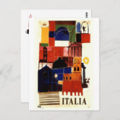 Vintage reis Italië - Briefkaart (Voorkant / Achterkant)