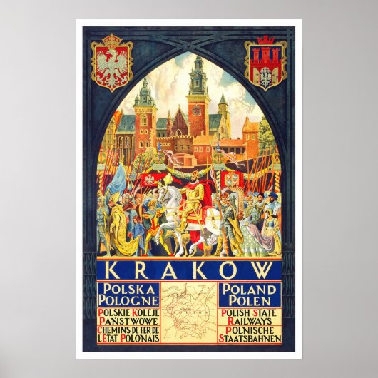 Vintage-reis, Krakow Poster (Voorkant)