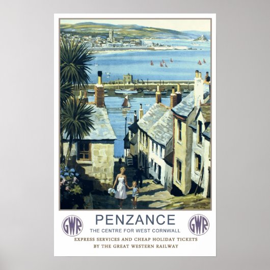 Vintage reis, Penzance. Poster (Voorkant)