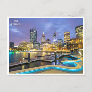 vintage reis retro Perth Australië Greater Perth Briefkaart