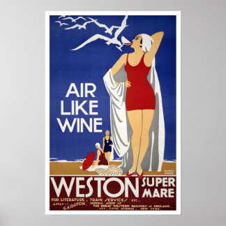 Vintage-reis, Weston-super-Mare Poster