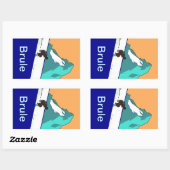 Vintage Reisbagage Stickers Brule MTNS Skiën (Vel)