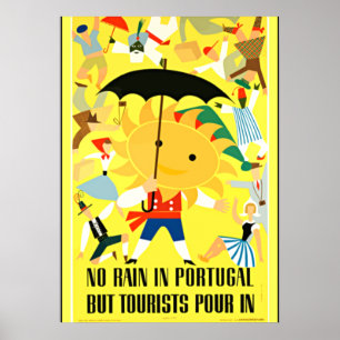 Vintage reisbureau poster, Portugal Poster