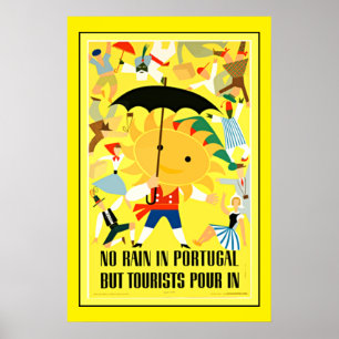 Vintage reisbureau poster, Portugal Poster