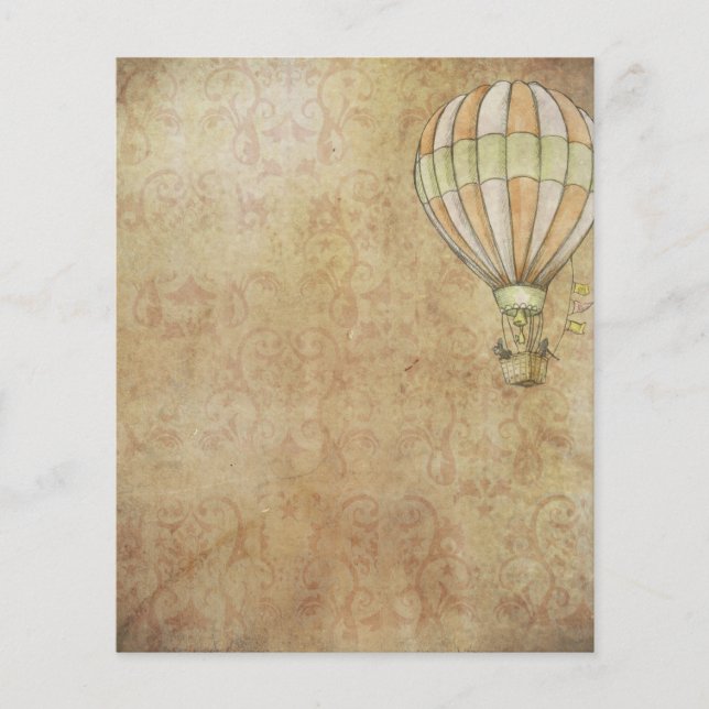 Vintage reisgebonden heteluchtballon (Voorkant)