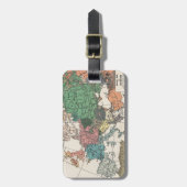 Vintage reiskaart bagagelabel (Voorkant verticaal)