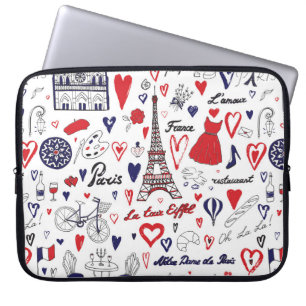 Vintage: Reislijnpatroon Laptop Sleeve