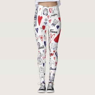 Vintage: Reislijnpatroon Leggings