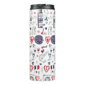 Vintage: Reislijnpatroon Thermosbeker (Achterkant)