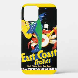 Vintage Reisposter, East Coast Frolics Zeevoedsel iPhone 12 Hoesje