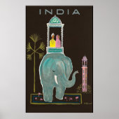 Vintage reisposter India Poster (Voorkant)