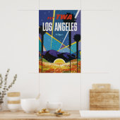 Vintage Reisposter Los Angeles Print, Luchtvaartma Poster (Keuken)