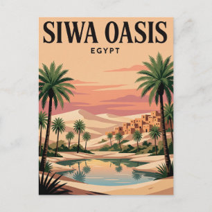 Vintage Reisposter Siwa Oase, Egypte Briefkaart