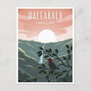 vintage reisretro Haleakala Hawaï nationaal park Briefkaart