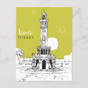 Vintage reisstad Izmir Turkije Efeze Akropolis Briefkaart