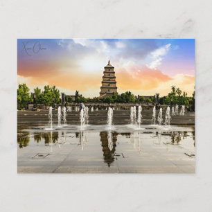 Vintage reisstad Xian China Chinese RETRO Briefkaart