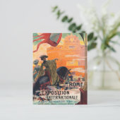 Vintage reisweg Rome Italië - Briefkaart (Staand voorkant)