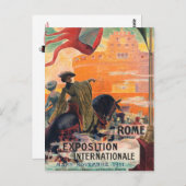 Vintage reisweg Rome Italië - Briefkaart (Voorkant / Achterkant)