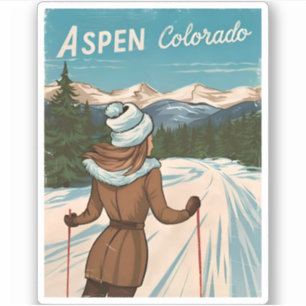 Vintage Reizen Aspen Colorado Retro Graphic Sticker
