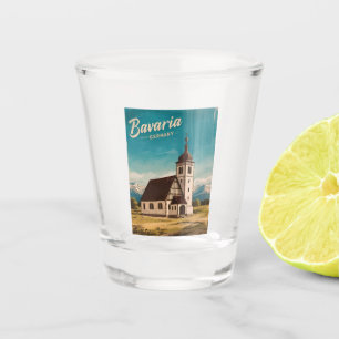 Vintage Reizen Beieren Duitsland Retro Schilderach Shot Glas