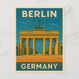 Vintage Reizen Berlijn Duitsland Brandenburger Tor Briefkaart