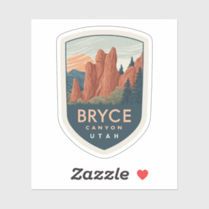 Vintage reizen Bryce Canyon National Park Utah Sticker