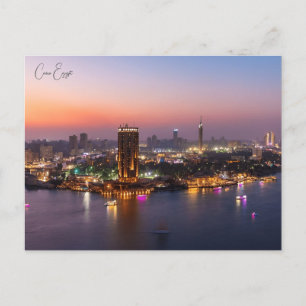 Vintage reizen Cairo Egypte Piramides & Sfinx Giza Briefkaart