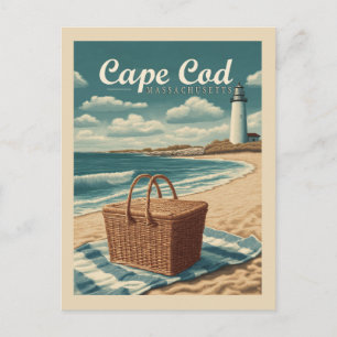 Vintage reizen Cape Cod Massachusetts Beach Retro Briefkaart